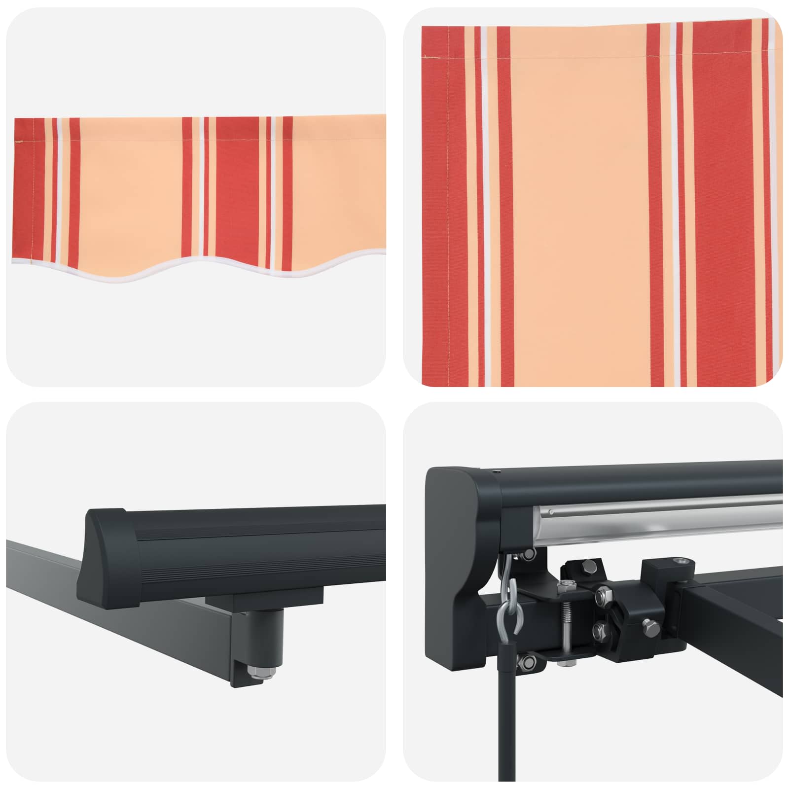 vidaXL Rama markizy Wielokolorowe 300 x 250 cm Poliester z powłoką PU