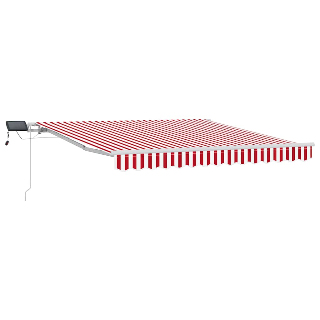 vidaXL Markiza wysuwana Czerwony i Biały 300 x 250 cm