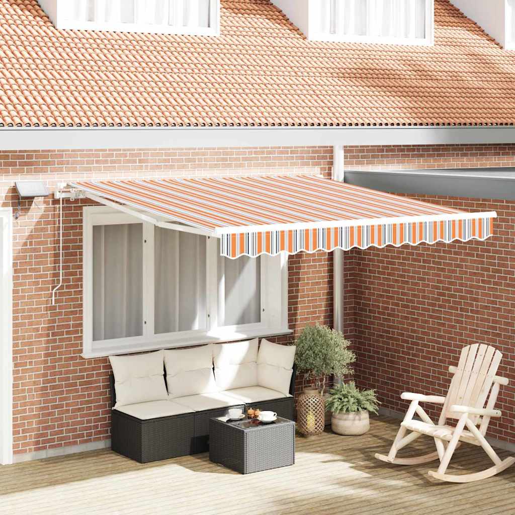 vidaXL Markiza wysuwana Wielokolorowe 300 x 250 cm Tkanina i aluminium
