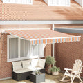 vidaXL Markiza wysuwana Wielokolorowe 300 x 250 cm Tkanina i aluminium