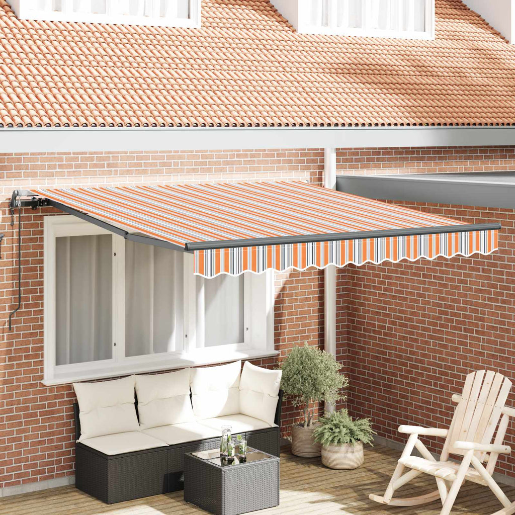vidaXL Markiza wysuwana Wielokolorowe 300 x 250 cm Tkanina i aluminium