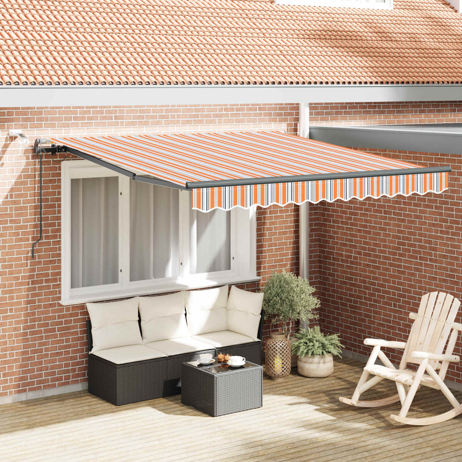 vidaXL Tkanina Zadaszenia Wielokolorowe 300 x 250 cm Poliester