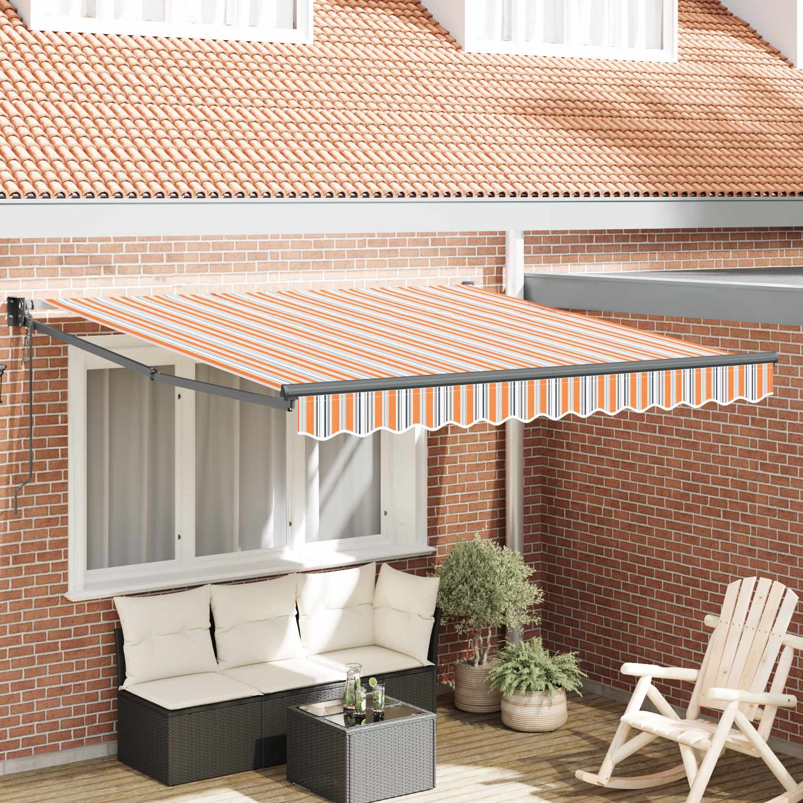 vidaXL Markiza Wielokolorowe 300 x 250 cm Poliester i Metal