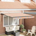 vidaXL Rama markizy Niebieski i Pomarańczowy 300 x 250 cm