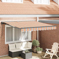 vidaXL Rama markizy Niebieski i Pomarańczowy 300 x 250 cm