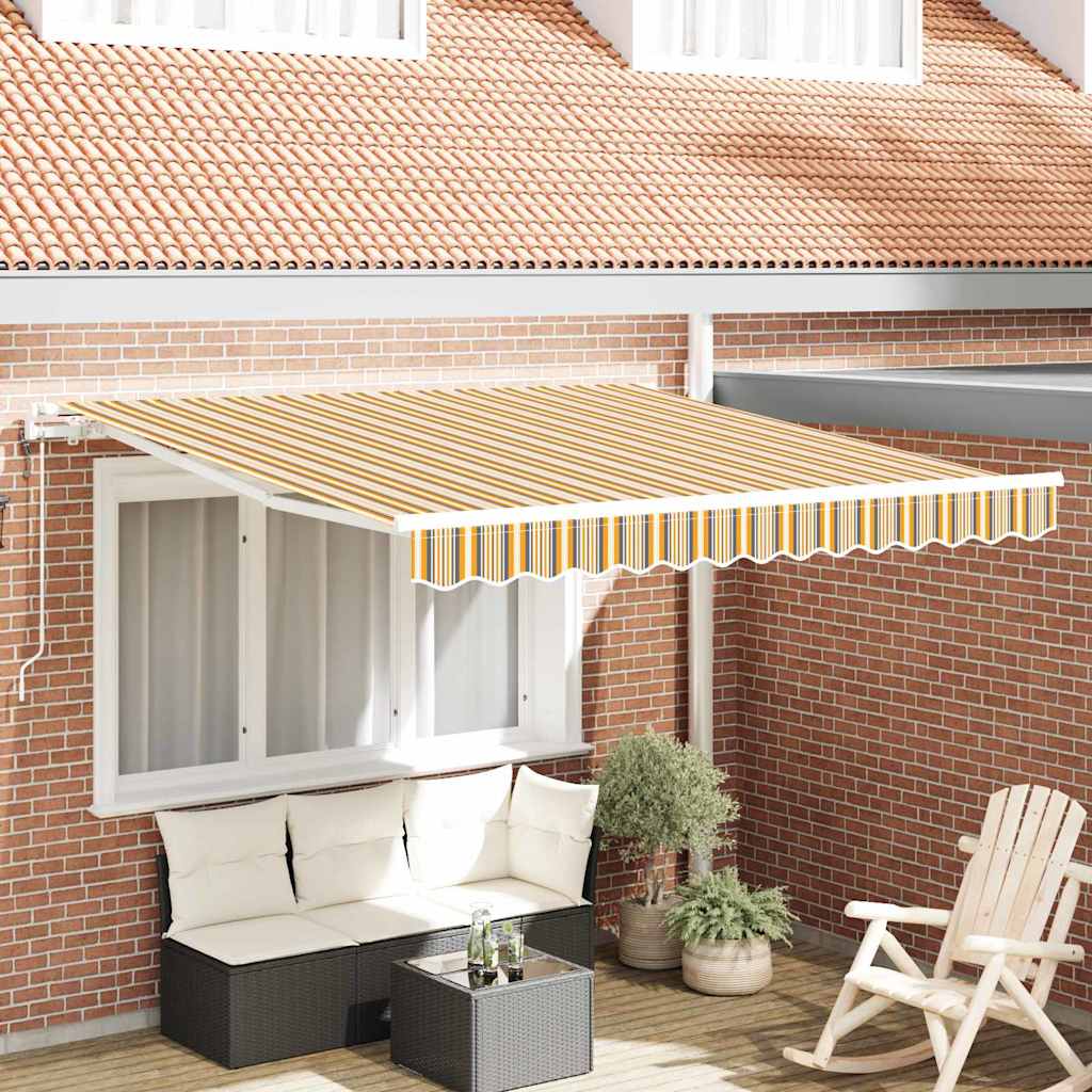 vidaXL Markiza wysuwana Wielokolorowe 300 x 250 cm Tkanina i aluminium