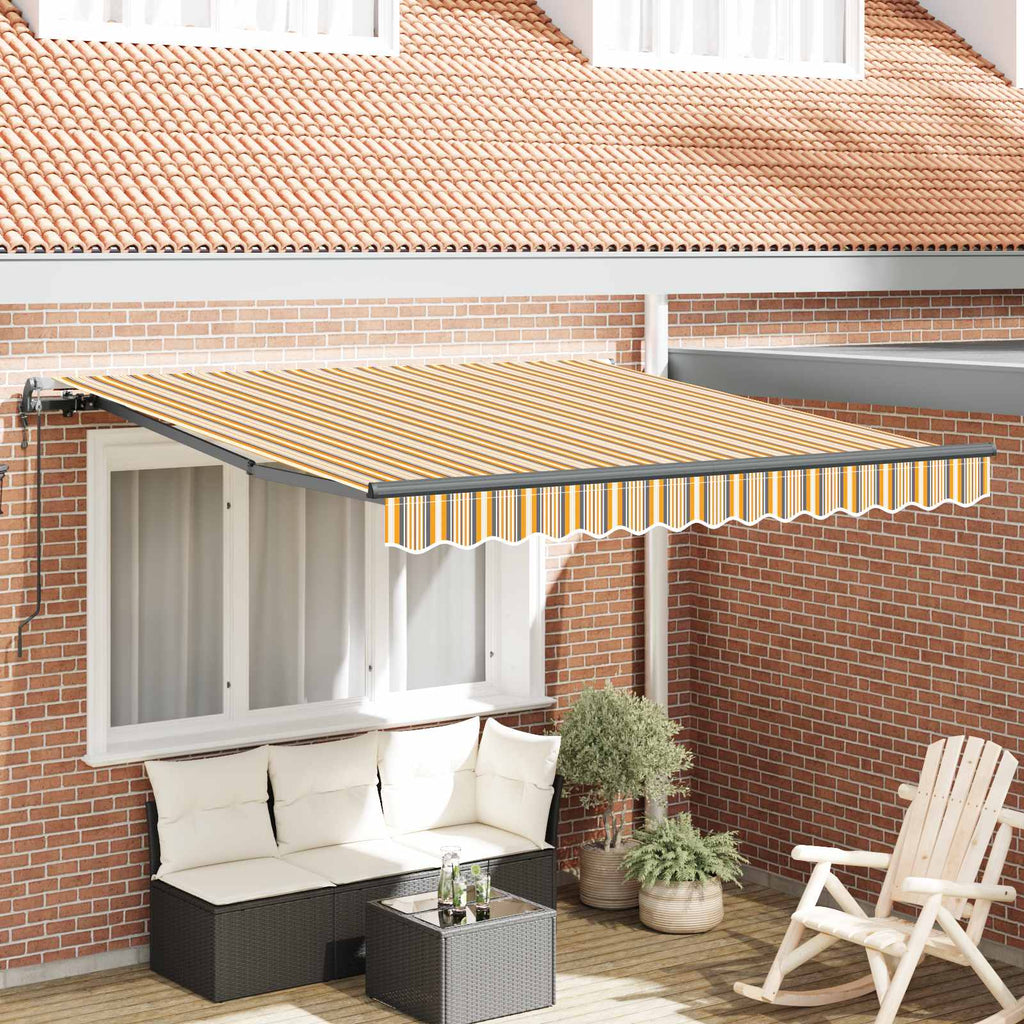 vidaXL Markiza wysuwana Wielokolorowe 300 x 250 cm Tkanina i aluminium