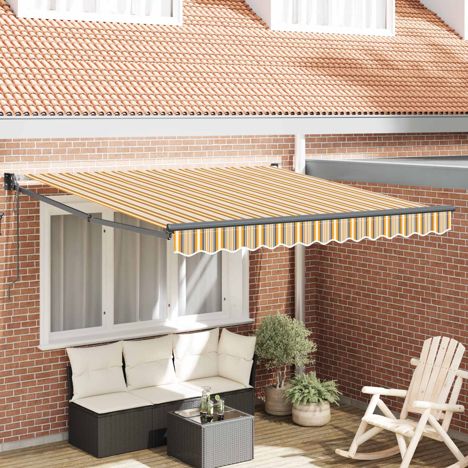 vidaXL Markiza zwijana Wielokolorowe 300 x 250 cm