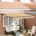 vidaXL Rama markizy Żółty i Szary 300 x 250 cm Poliester z powłoką PU