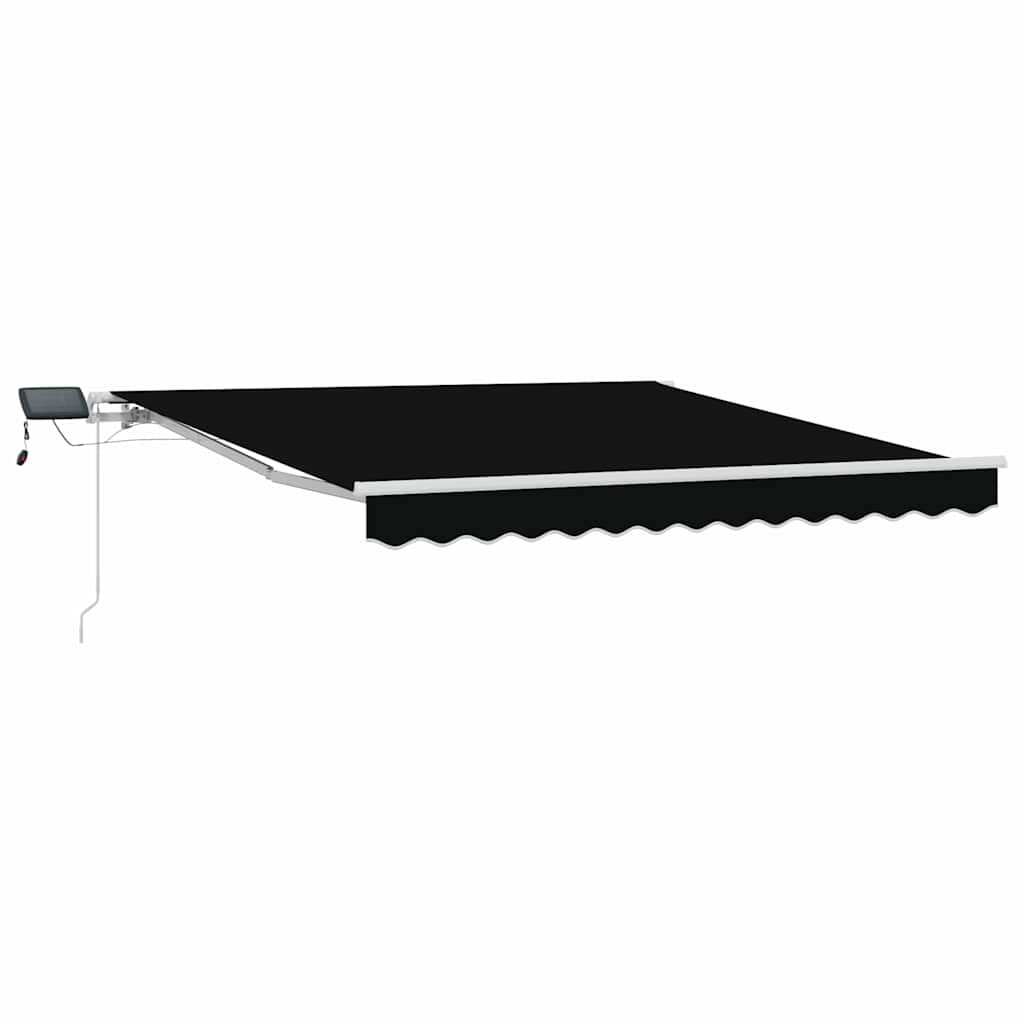 vidaXL Markiza wysuwana Czarny 300 x 250 cm Tkanina i aluminium