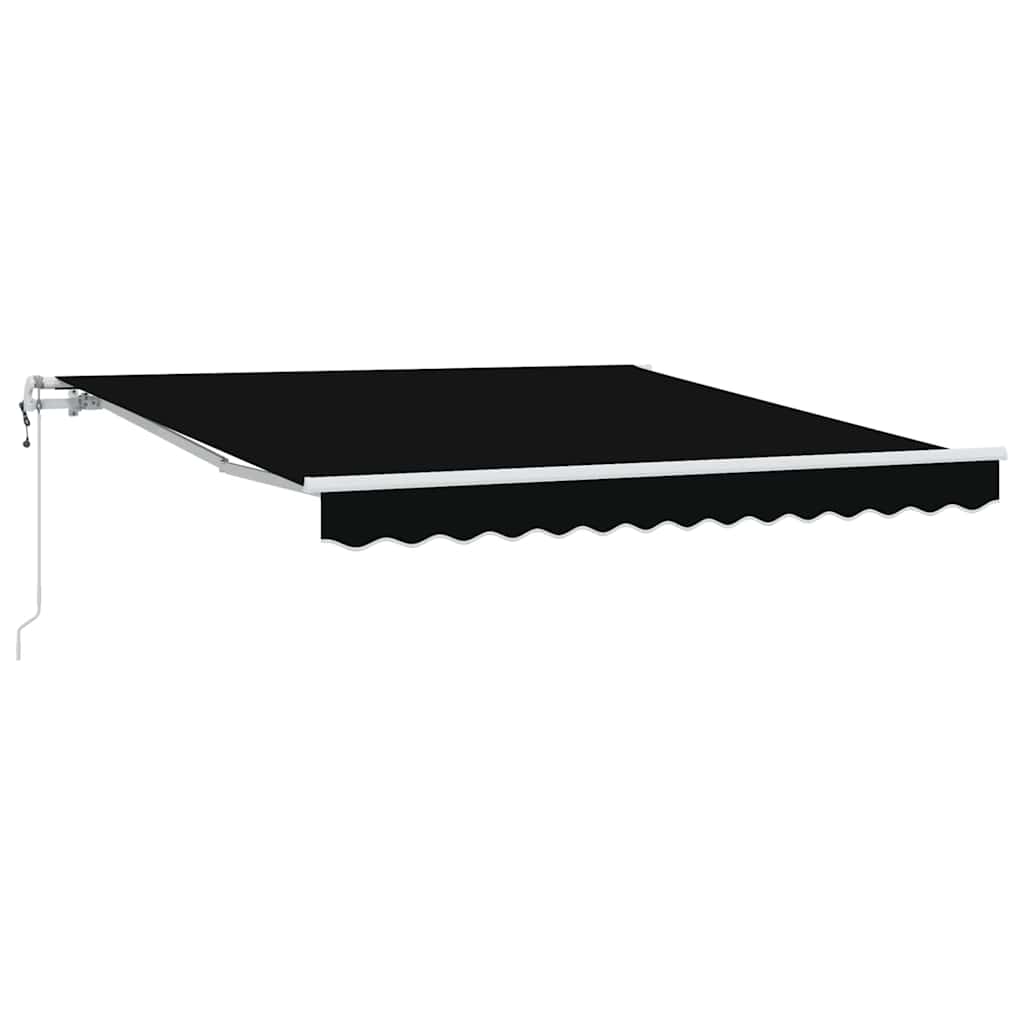 vidaXL Markiza wysuwana Czarny 300 x 250 cm Tkanina i aluminium