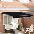 vidaXL Markiza wysuwana Czarny 300 x 250 cm Tkanina i aluminium