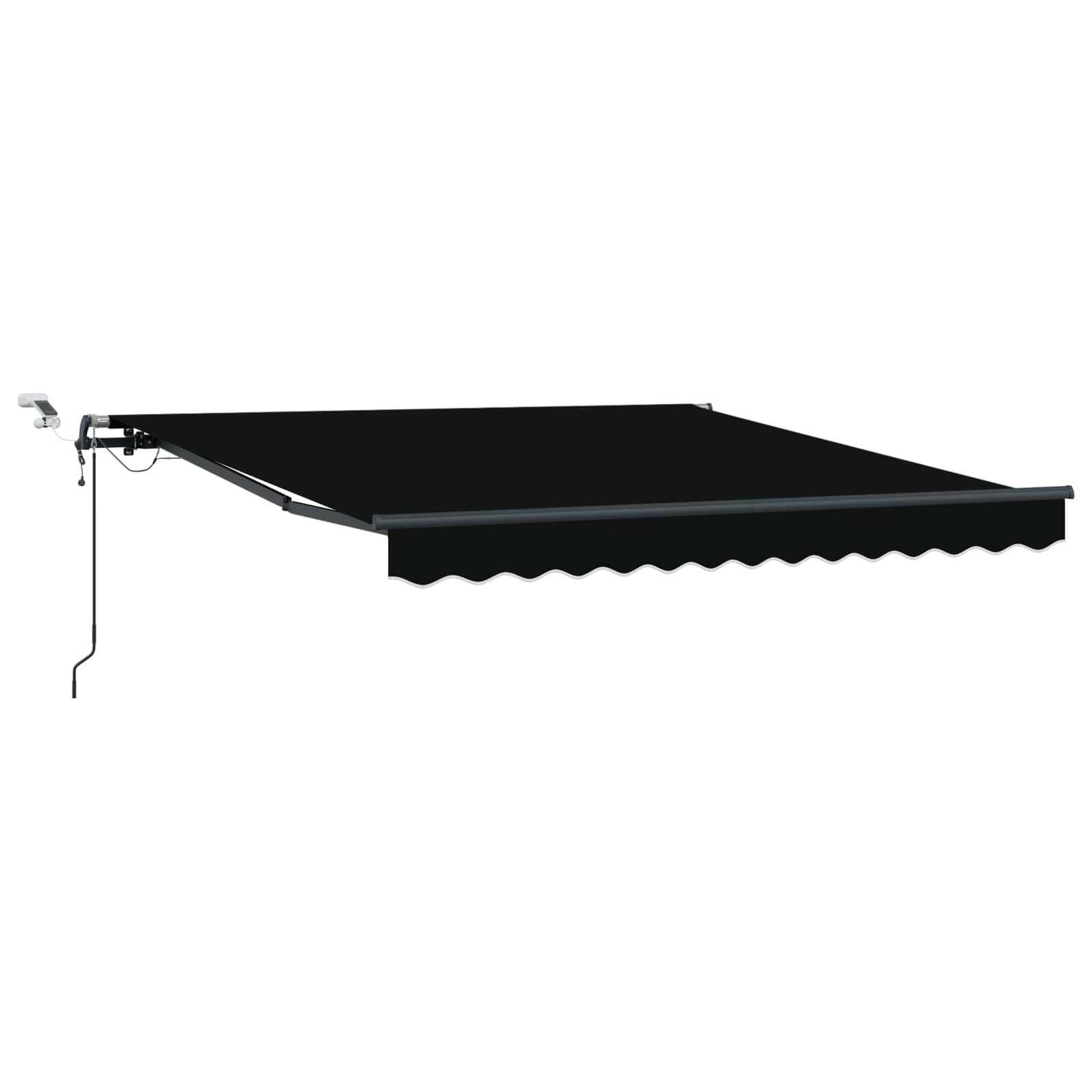 vidaXL Tkanina Zadaszenia Czarny 300 x 250 cm Poliester