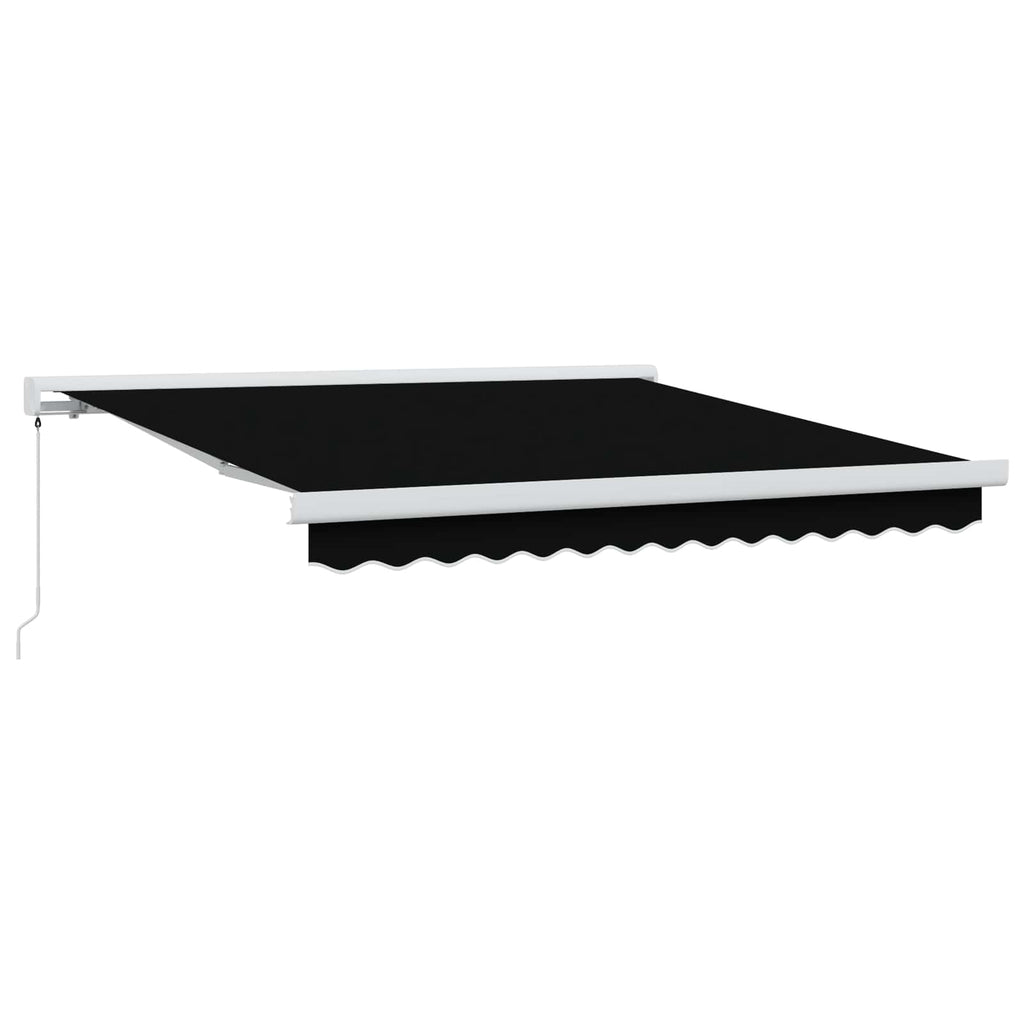vidaXL Markiza wysuwana Czarny 300 x 250 cm Canvas i Aluminium