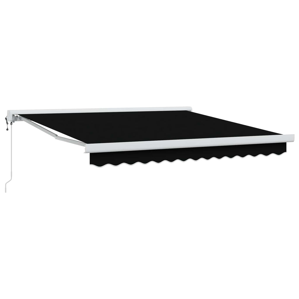 vidaXL Markiza wysuwana Czarny 300 x 250 x 165 cm Tkanina i Metal