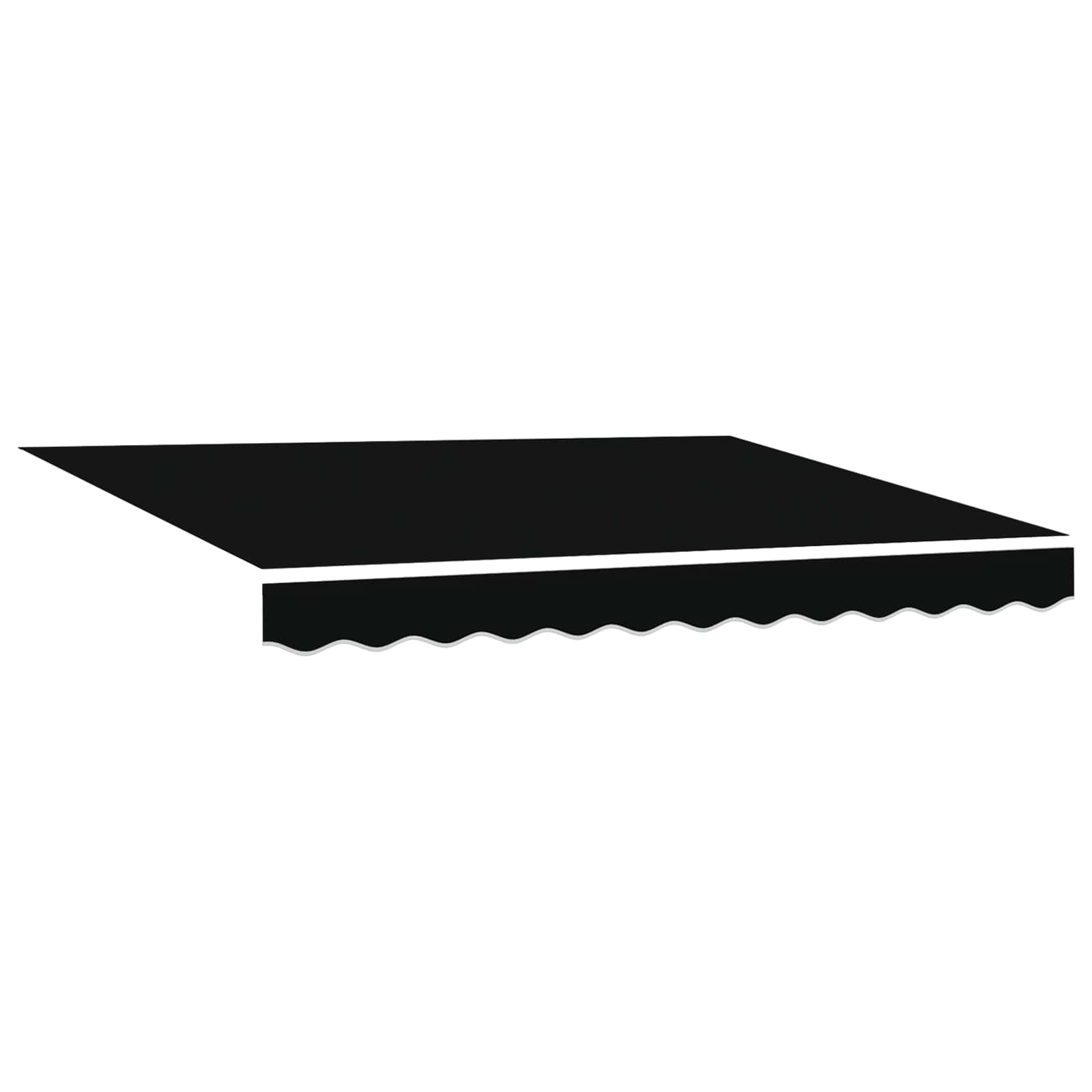 vidaXL Rama markizy Czarny 300 x 250 cm Poliester z powłoką PU