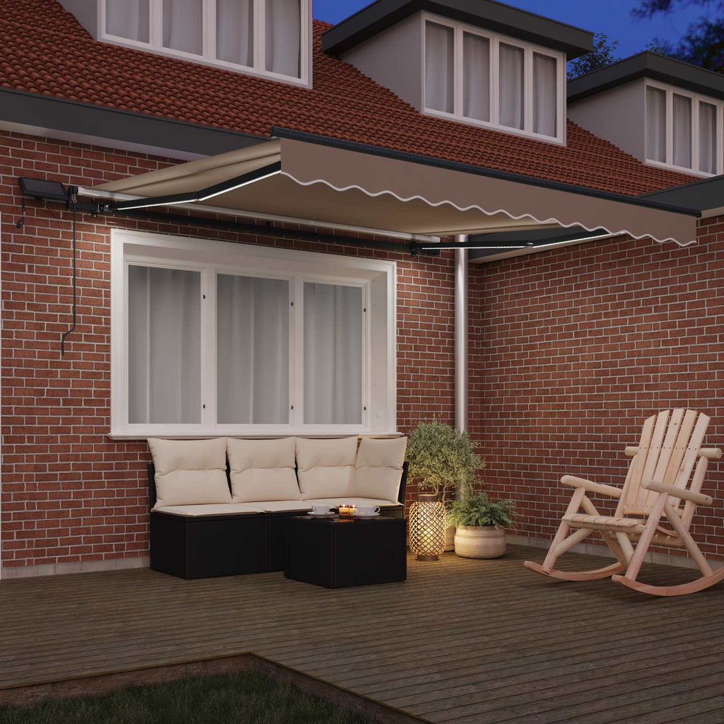 vidaXL Markiza wysuwana Beżowy 300 x 250 cm Tkanina i aluminium