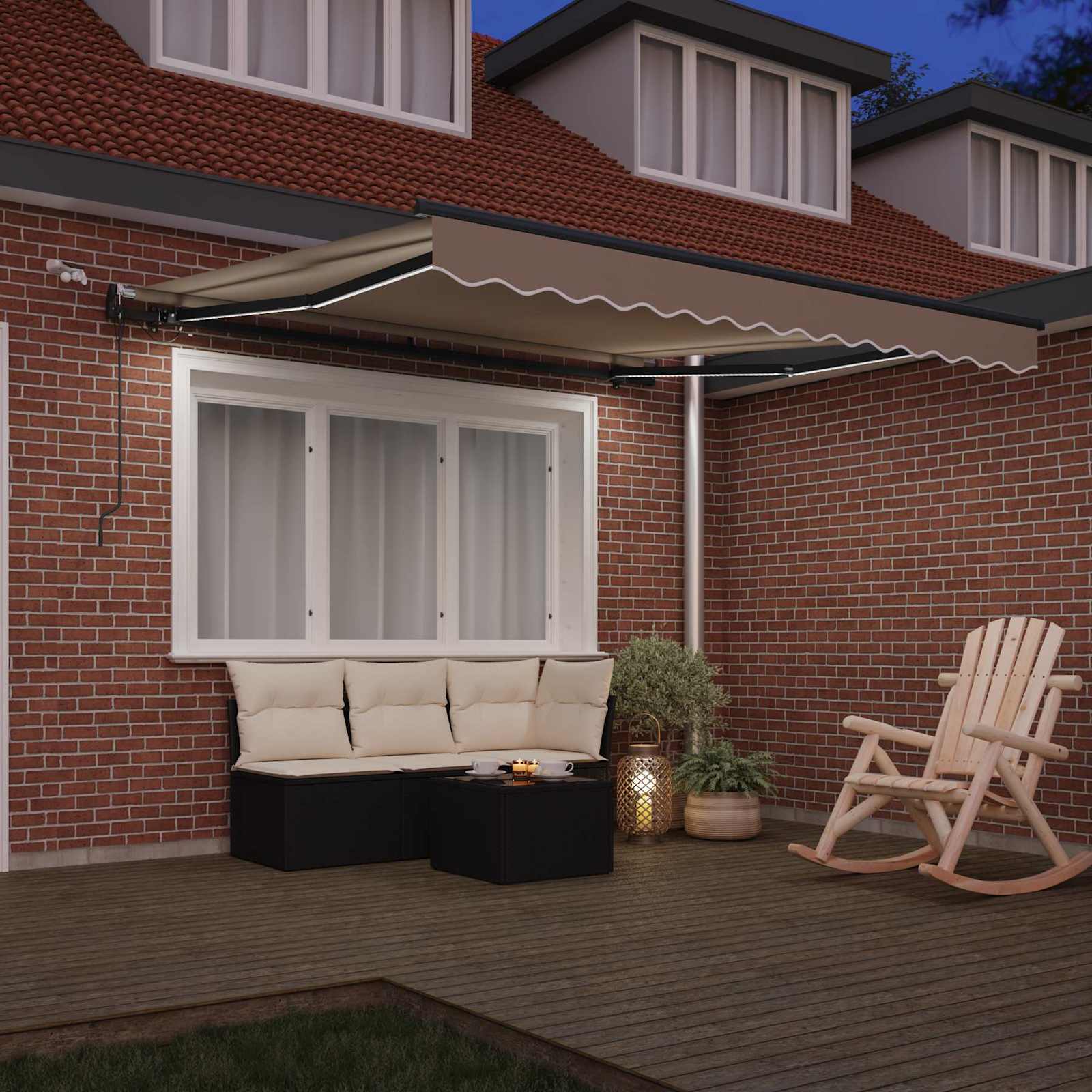 vidaXL Tkanina Zadaszenia Beżowy 300 x 250 cm Poliester