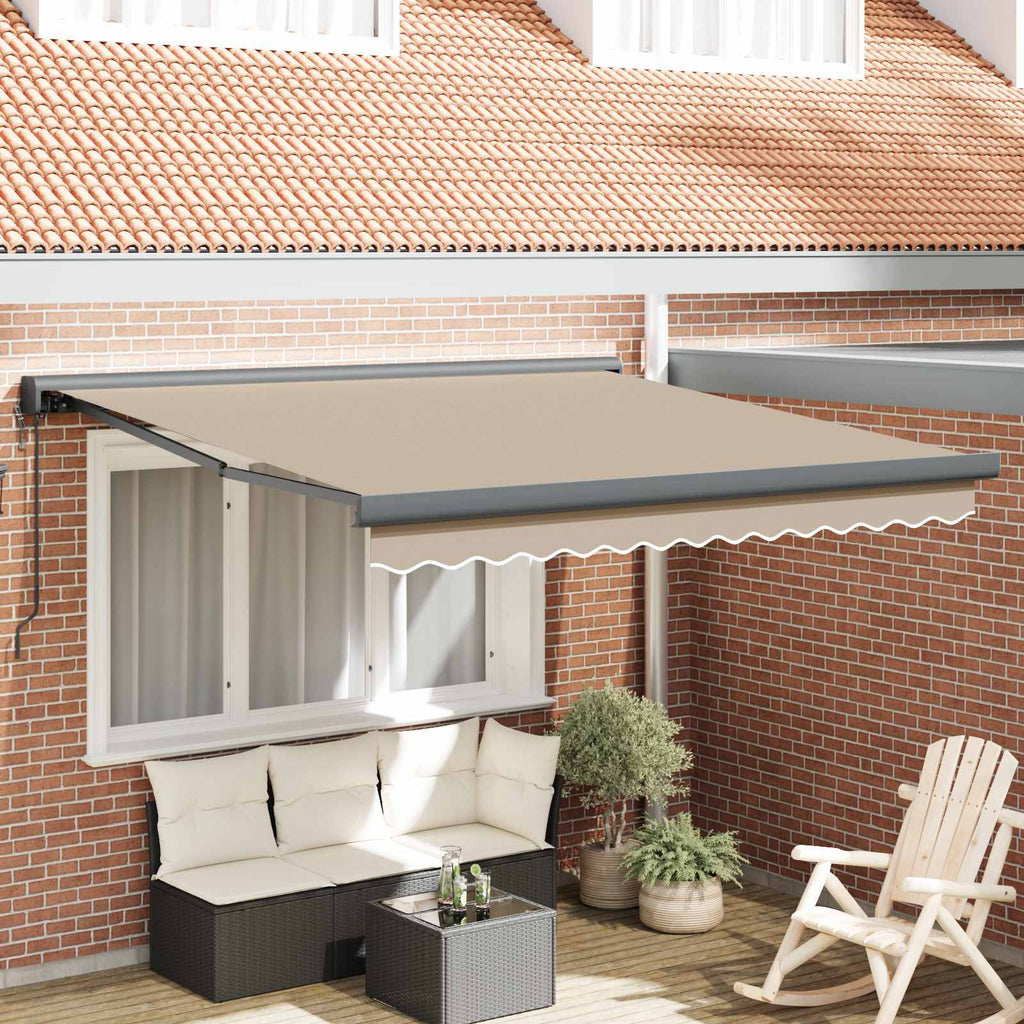 vidaXL Markiza Beżowy 300 x 250 cm Poliester i aluminium
