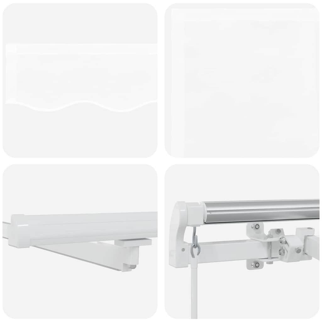 vidaXL Markiza wysuwana Biały 300 x 250 cm Tkanina i aluminium