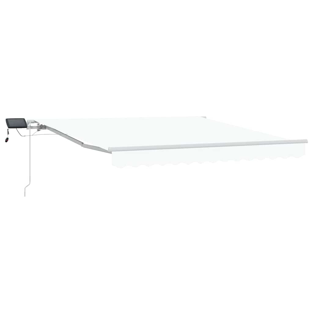 vidaXL Markiza wysuwana Biały 300 x 250 cm Tkanina i aluminium