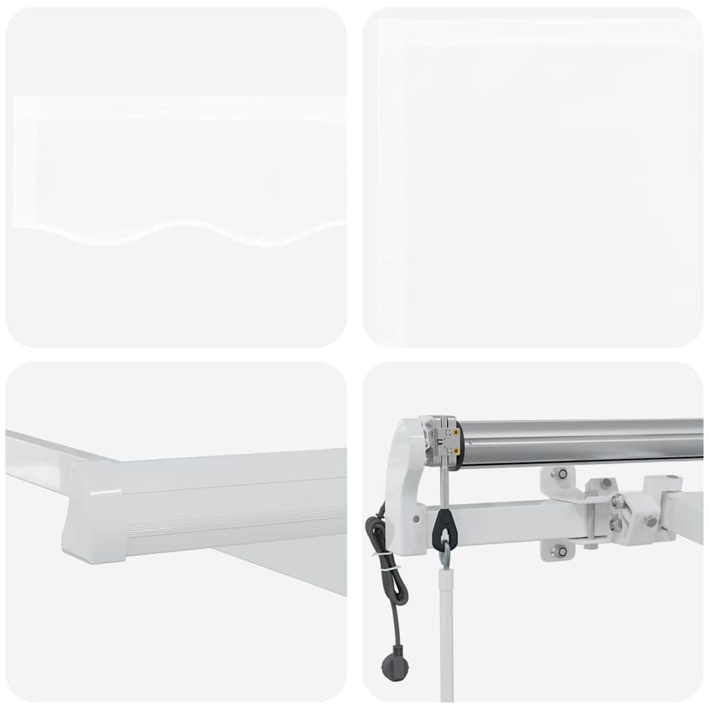 vidaXL Markiza wysuwana Biały 300 x 250 cm Tkanina i aluminium