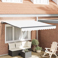 vidaXL Markiza zwijana Biały 300 x 250 cm Poliester i Stal
