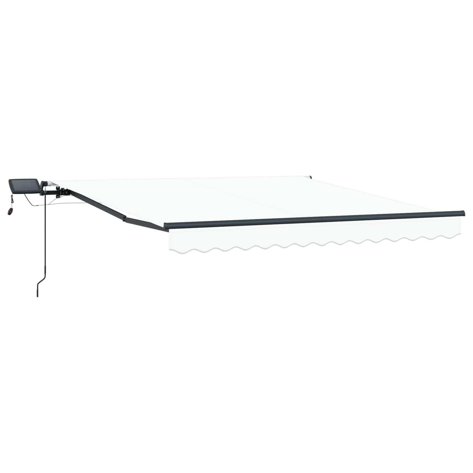 vidaXL Markiza wysuwana Biały 300 x 250 cm Tkanina i aluminium