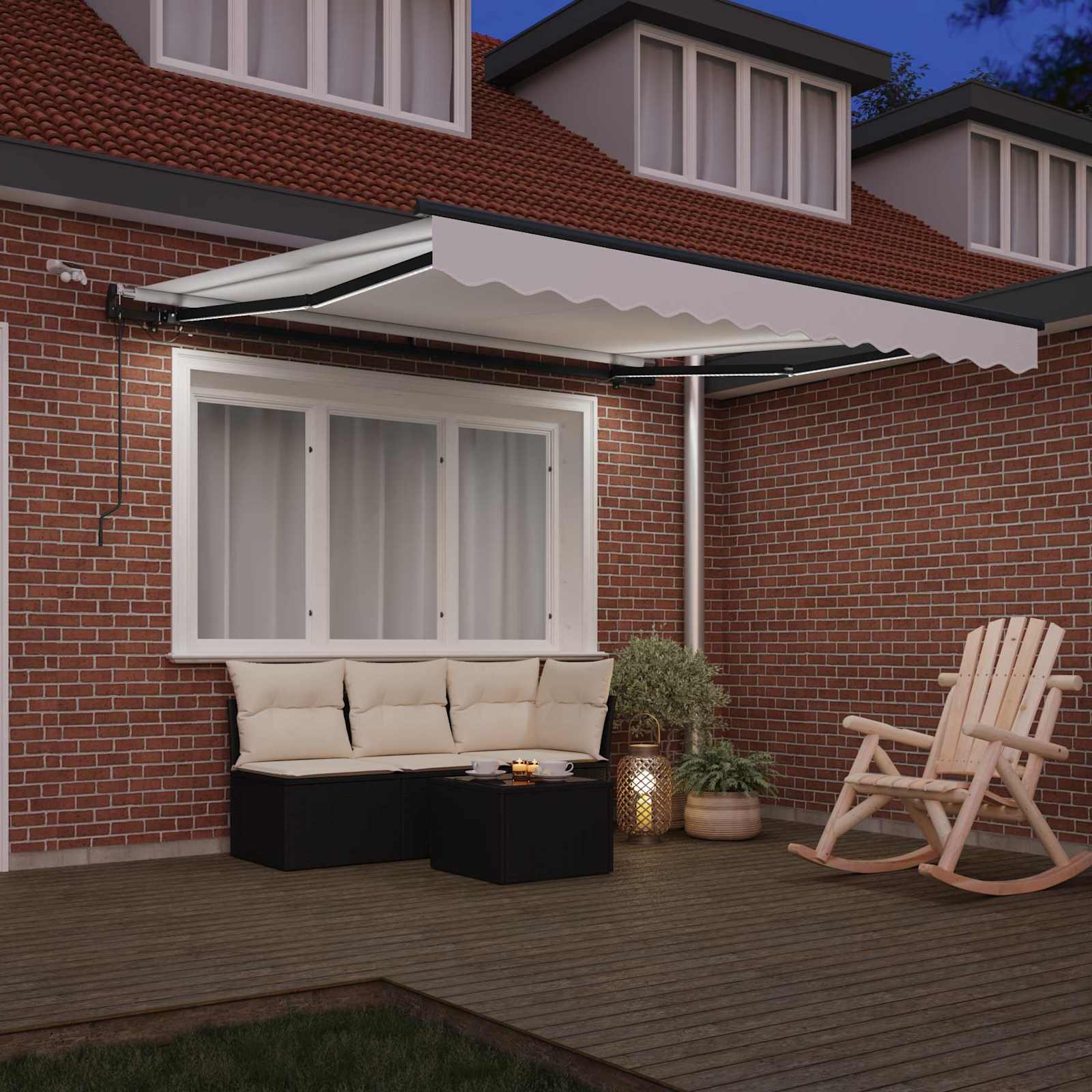 vidaXL Tkanina Zadaszenia Biały 300 x 250 cm Poliester