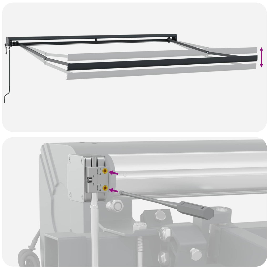 vidaXL Markiza Biały 300 x 250 x 165 cm Poliester i aluminium