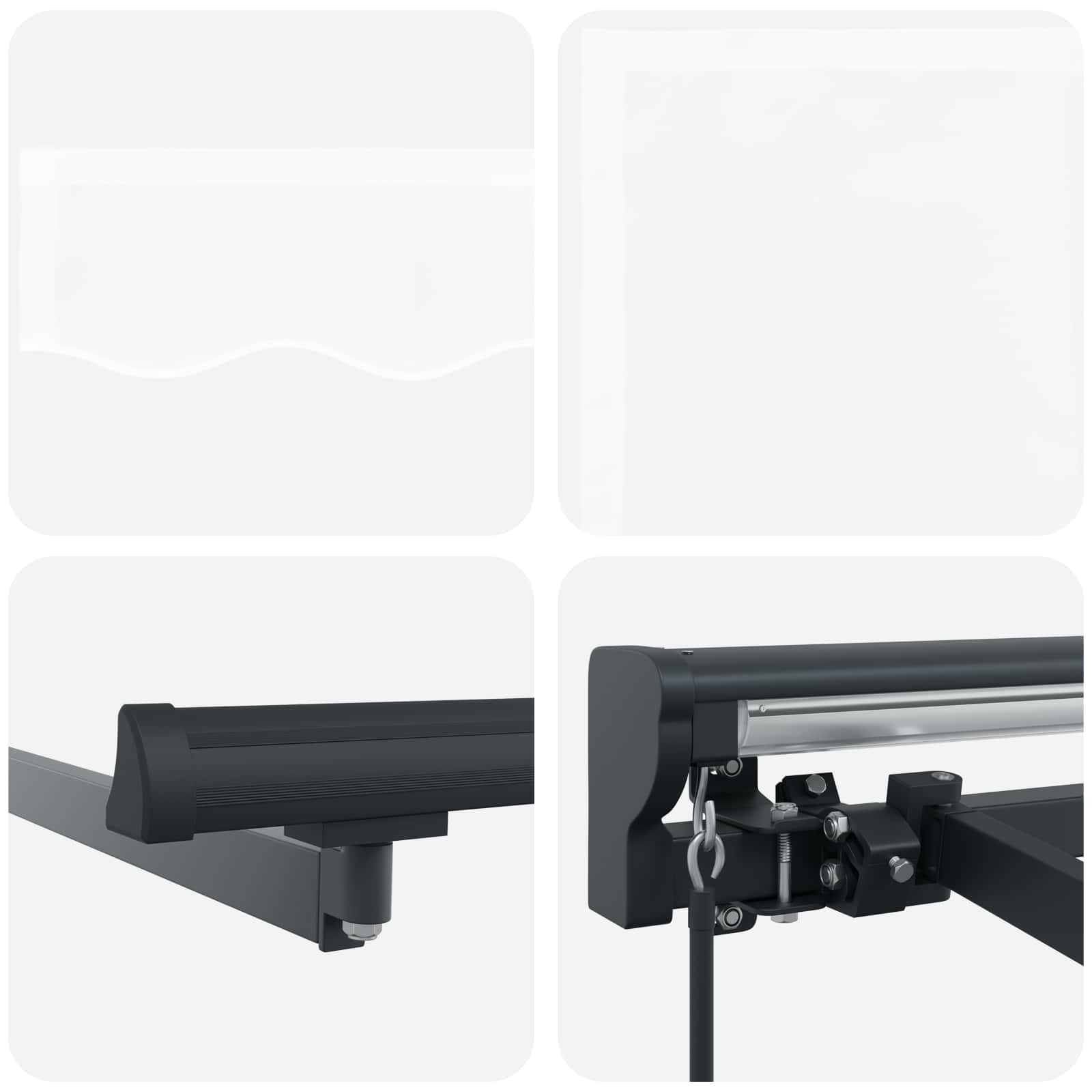 vidaXL Rama markizy Biały 300 x 250 cm Poliester z powłoką PU