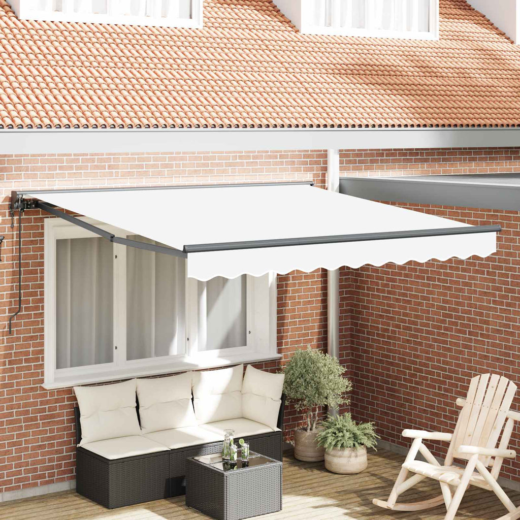 vidaXL Rama markizy Biały 300 x 250 cm Poliester z powłoką PU