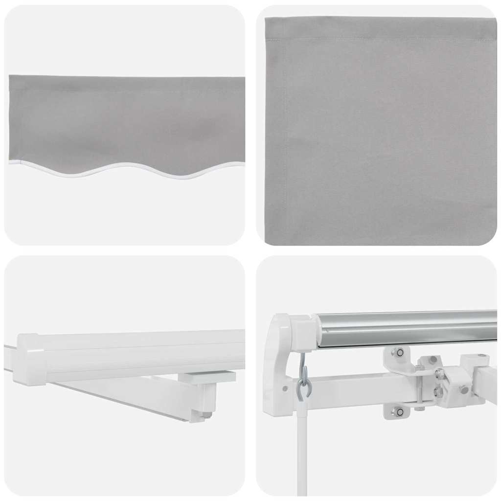 vidaXL Markiza wysuwana jasnoszary 300 x 250 cm Tkanina i aluminium