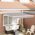 vidaXL Markiza wysuwana jasnoszary 300 x 250 cm Tkanina i aluminium