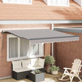 vidaXL Markiza wysuwana jasnoszary 300 x 250 cm Poliester i aluminium