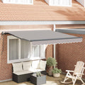vidaXL Markiza wysuwana jasnoszary 300 x 250 cm Tkanina i aluminium