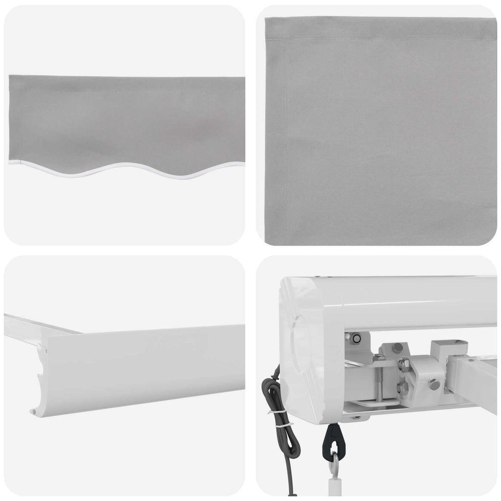 vidaXL Markiza Jasnoszary 300 x 250 x 165 cm Poliester i aluminium