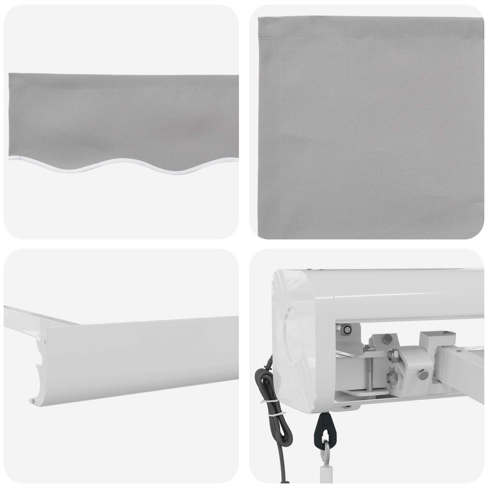 vidaXL Markiza Jasnoszary 300 x 250 x 165 cm Poliester i aluminium
