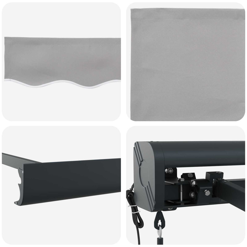 vidaXL Markiza Jasnoszary 300 x 250 x 165 cm Poliester i aluminium