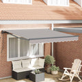 vidaXL Rama markizy Jasnoszary 300 x 250 cm Poliester z powłoką PU
