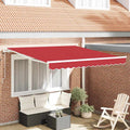 vidaXL Elektryczna Rozkładana Markiza Czerwony 300 x 250 cm