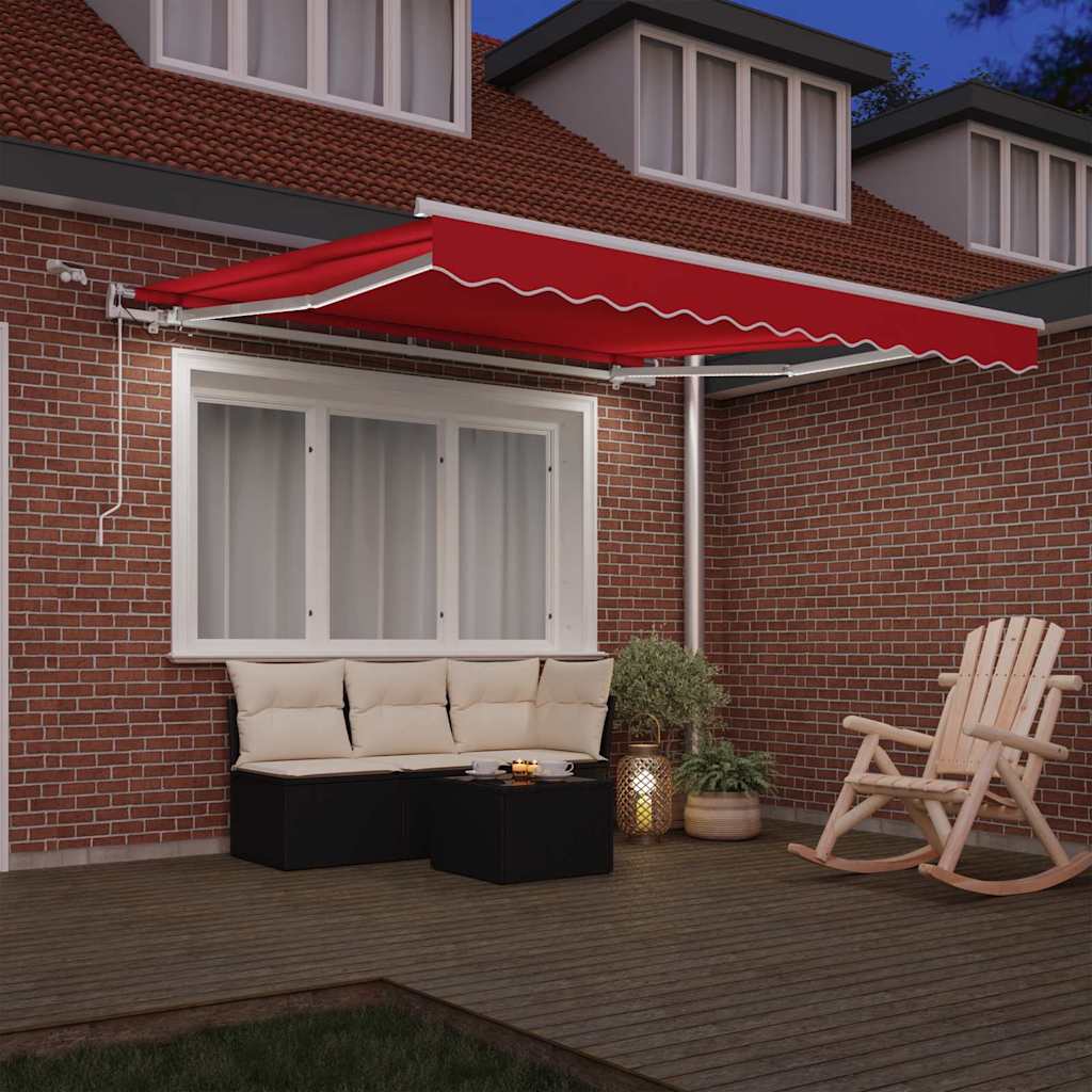 vidaXL Markiza wysuwana czerwony 300 x 250 cm Poliester