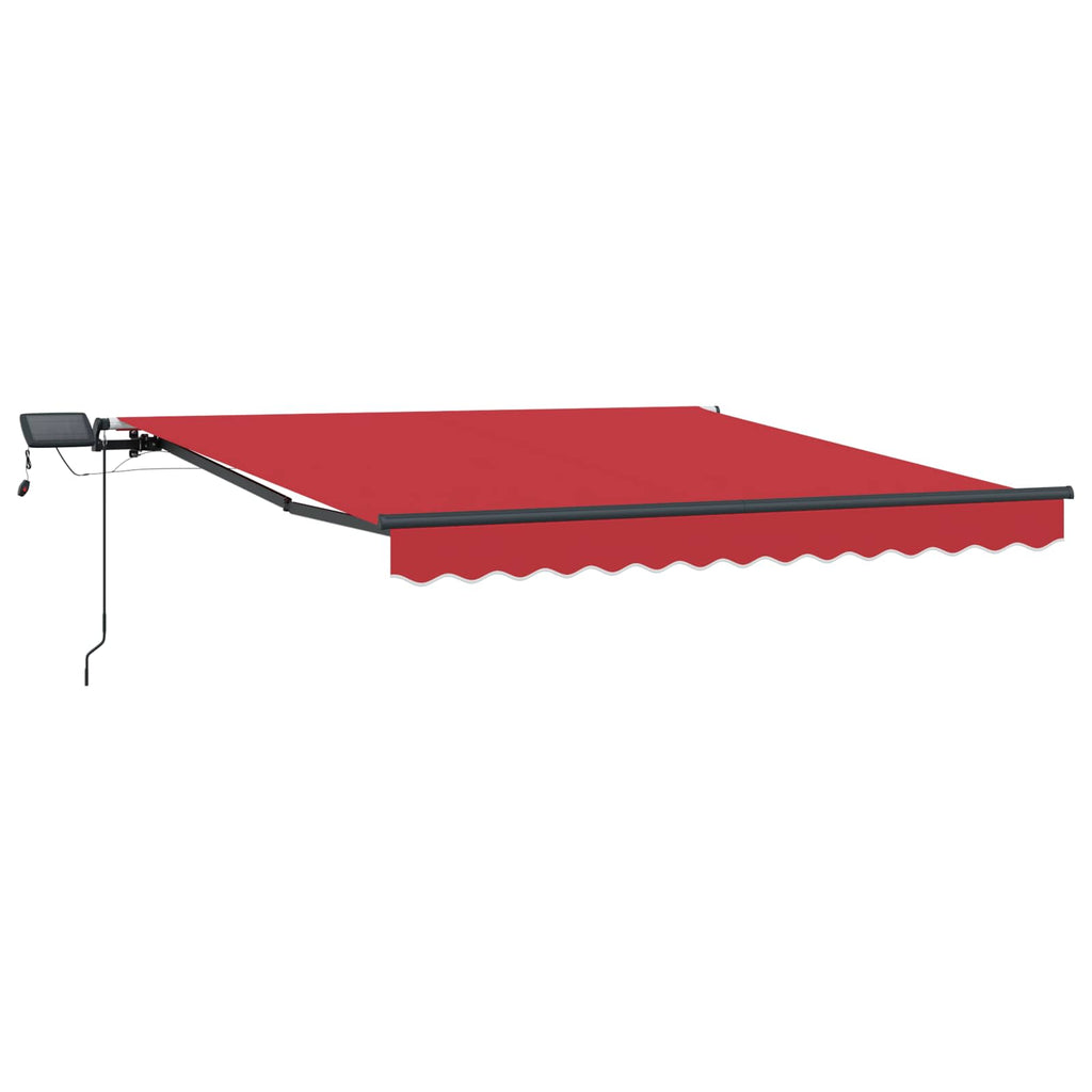 vidaXL Markiza wysuwana czerwony 300 x 250 cm Tkanina i aluminium