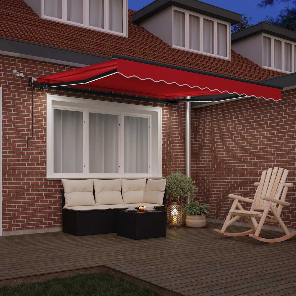 vidaXL Tkanina Zadaszenia czerwony 300 x 250 cm Poliester