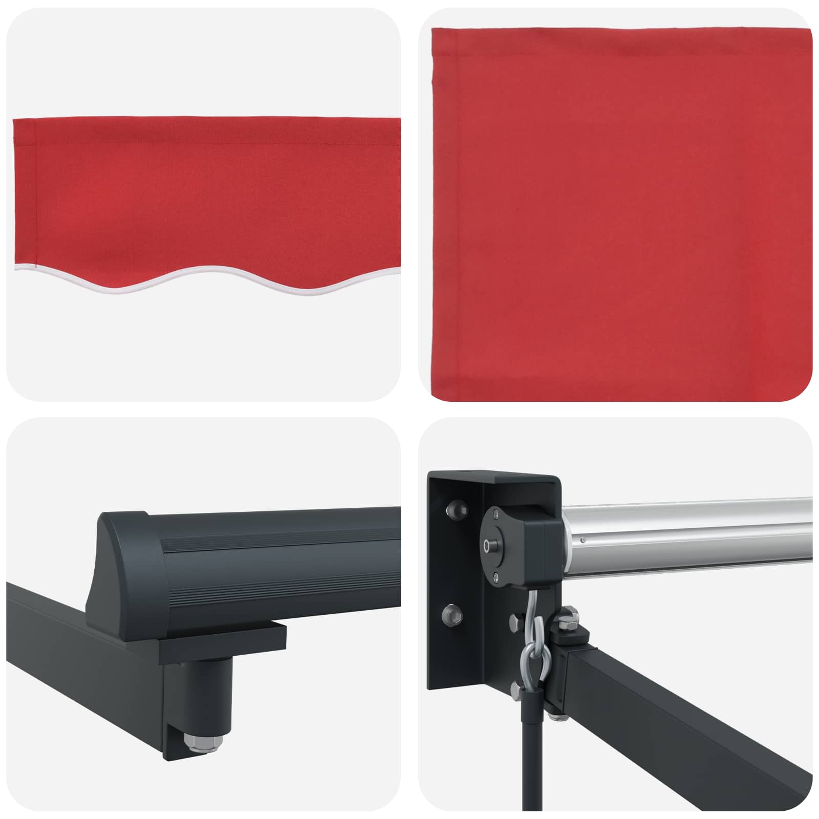 vidaXL Markiza Czerwony 300 x 250 x 165 cm Poliester