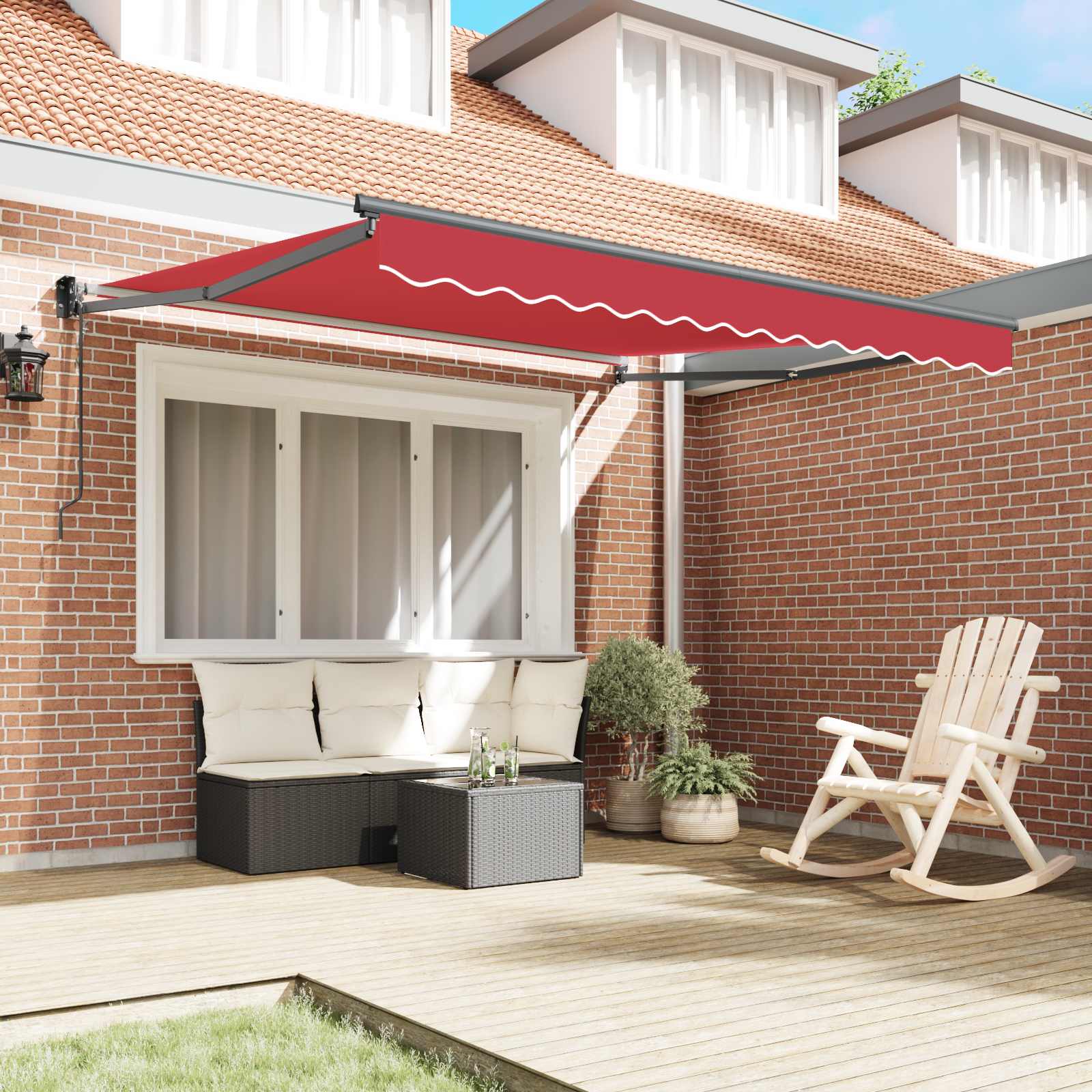 vidaXL Markiza Czerwony 300 x 250 x 165 cm Poliester