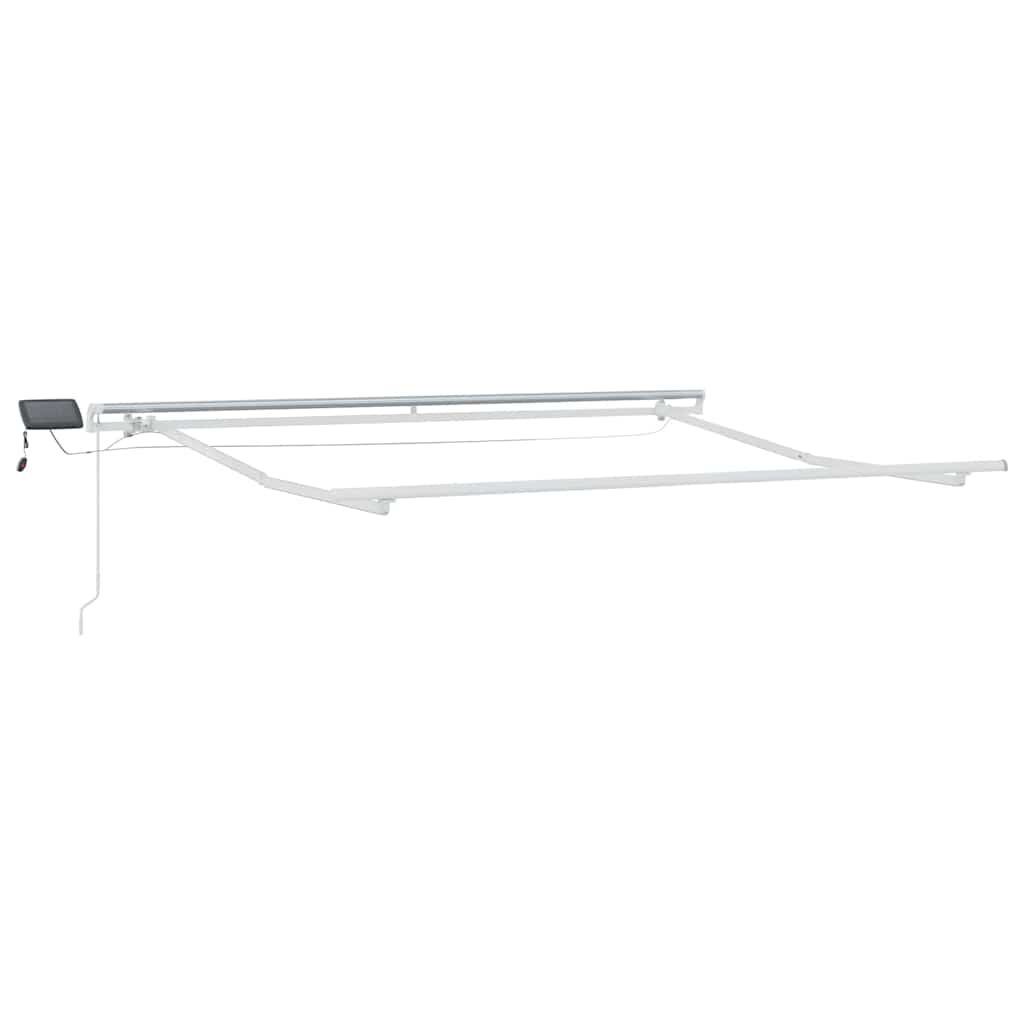vidaXL Markiza wysuwana Zielony i Biały 300 x 250 cm