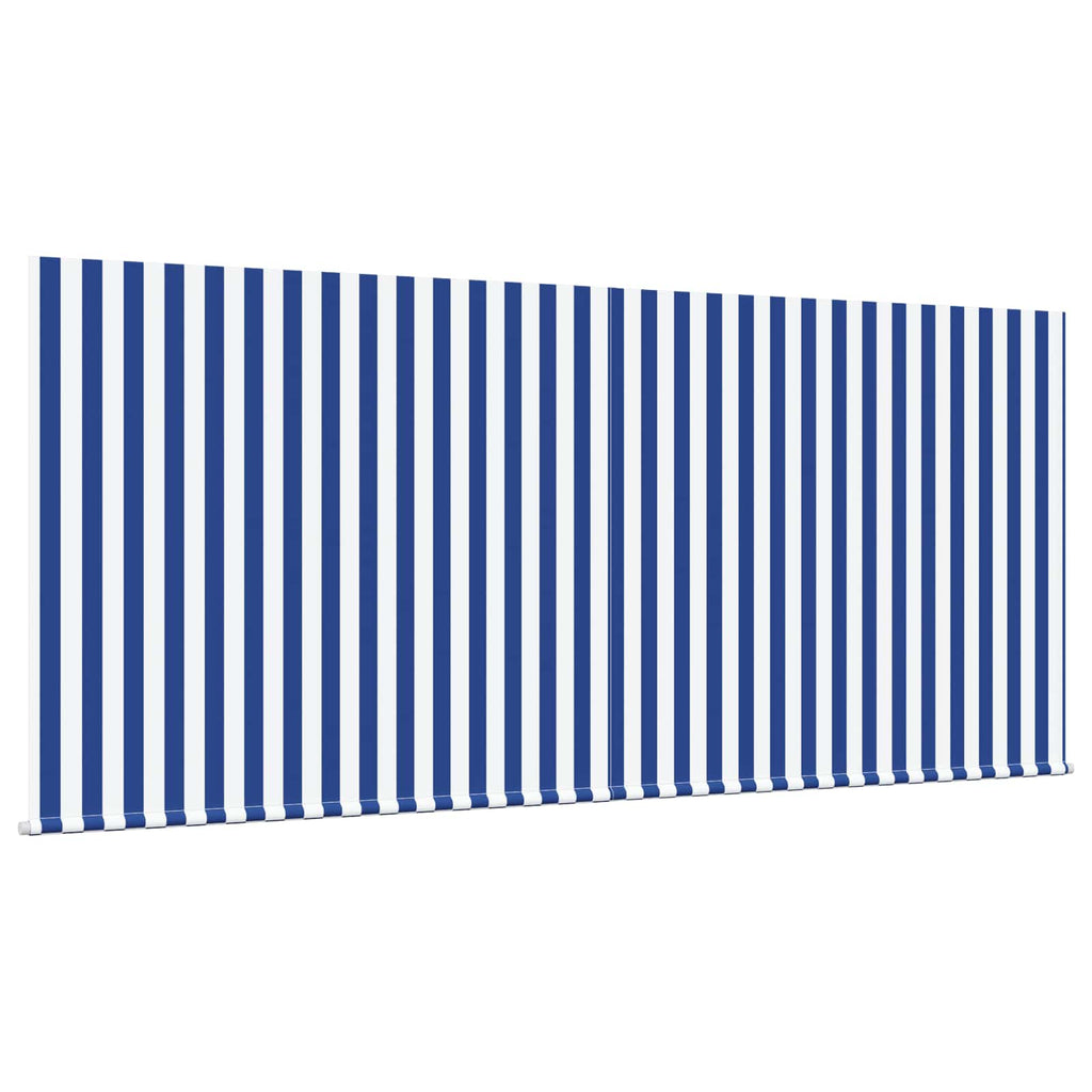 vidaXL Markiza zwijana Niebieski i biały 350 x 250 cm