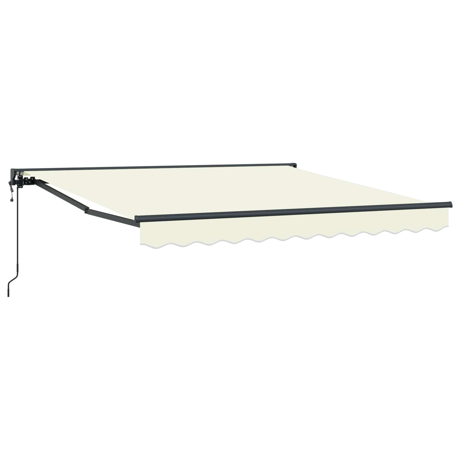vidaXL Rama markizy Kremowy 350 x 250 cm Poliester z powłoką PU