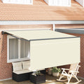 vidaXL Markiza zwijana Kremowy 350 x 250 cm Poliester i aluminium